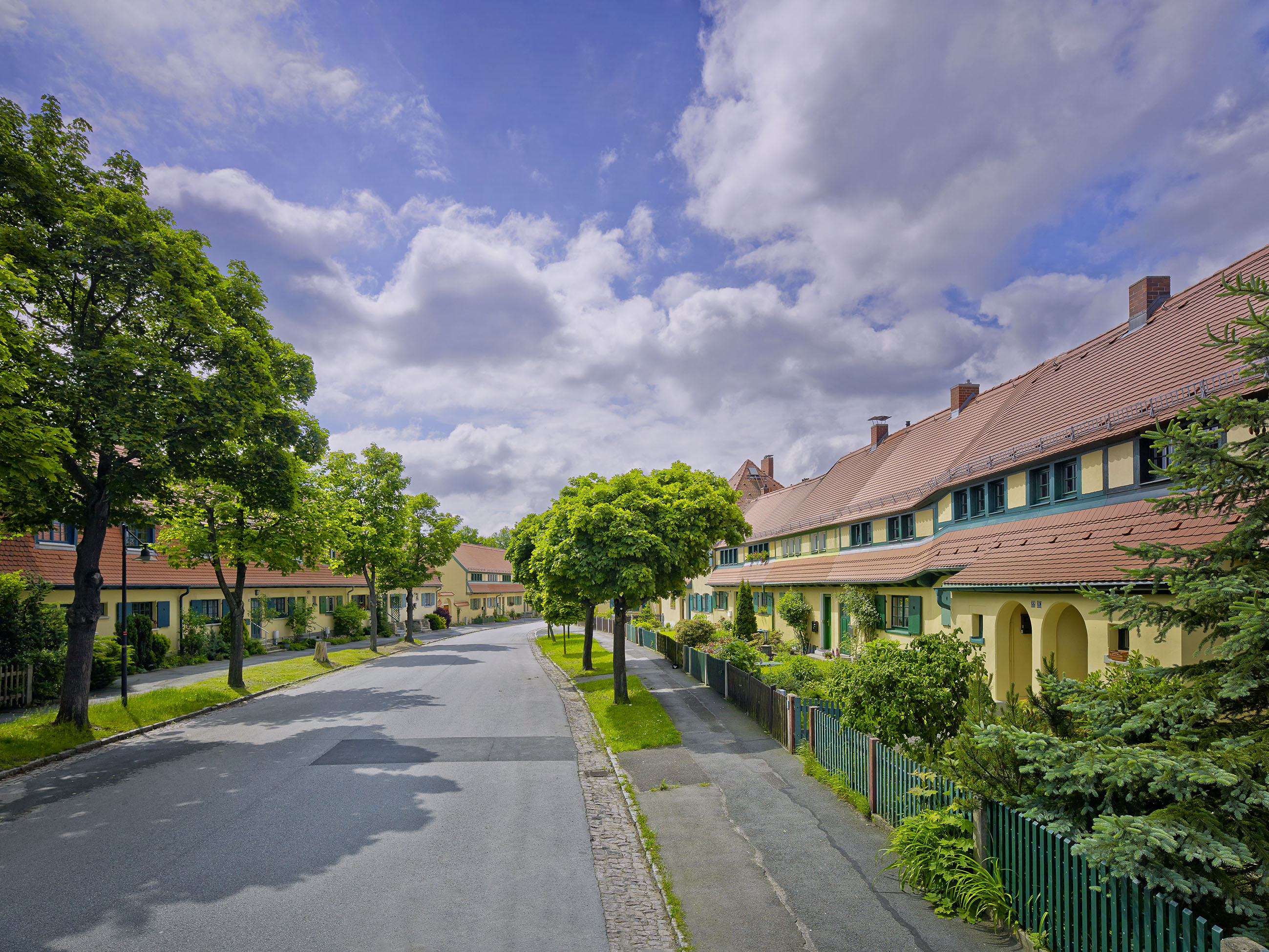 Gardencity of Hellerau, Am Grünen Zipfel, © Foto: Förderverein Weltkulturerbe Hellerau e.V./Lothar Sprenger